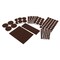 Prime-Line Furniture Felt Pad Assortment, Self-Adhesive Backing, Brown, Round 181 Pack MP76580 - alternate 1